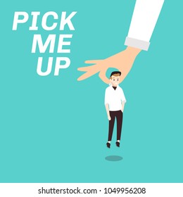 Pick Me Up Design Illustration