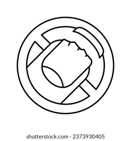 pick nose line icon vector. pick nose sign. isolated contour symbol black illustration