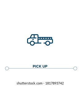 pick up outline vector icon. simple element illustration. pick up outline icon from editable industry concept. can be used for web and mobile

