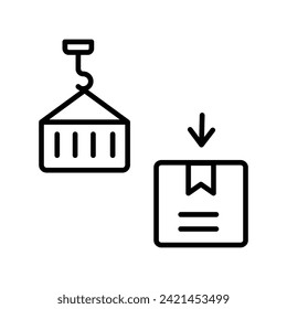 pick and pack icon with white background vector stock illustration