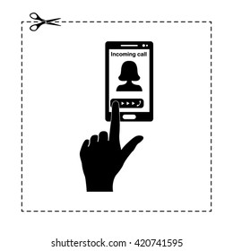 pick up the phone vector icon