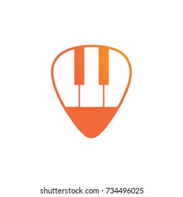 Pick Piano Icon Logo Vector