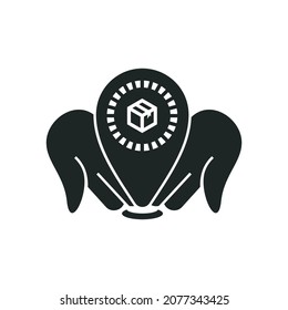 Pick up point icon isolated of flat style design. Pick-up point, take orders, collect packages, delivery service, delivery concept, package delivery.