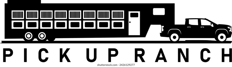 pick up ranch design vector