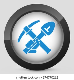 Pick and shovel icon