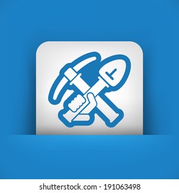 Pick and shovel icon