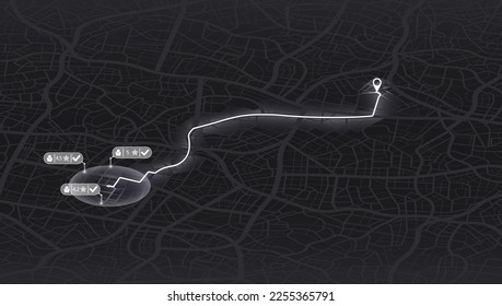 Recoge un taxi. Gps mapea la navegación a casa propia. Vista detallada de la ciudad. Distribución de la ubicación del pasajero para el conductor. Vista superior de la ciudad. Navegación en línea. Estilo plano, vector, ilustración aislada.