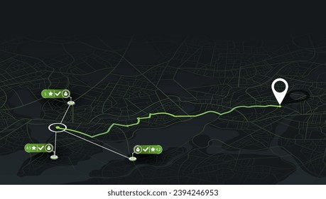 Recoge un taxi. Gps mapea la navegación a casa propia. Vista detallada de la ciudad. Distribución de la ubicación del pasajero para el conductor. Vista superior de la ciudad. Navegación en línea. Estilo plano, vector, ilustración aislada.
