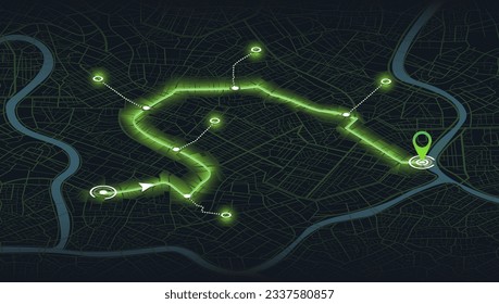 Recoge un taxi. Mapa isométrico. Gps mapea la navegación a casa propia. Vista detallada de la ciudad. Distribución de la ubicación del pasajero para el conductor. Vista superior de la ciudad. Navegación en línea. Estilo plano, vector, ilustración aislada.