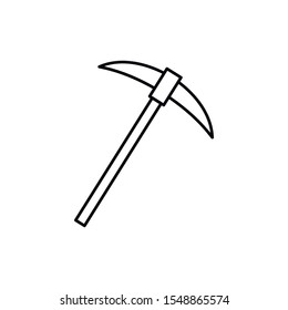 Pick tool line icon, build & repair elements, construction tool, a linear pattern on a white background, eps 10.