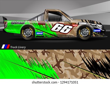 pick up truck and car decal design vector. abstract background livery for vehicle vinyl wrap