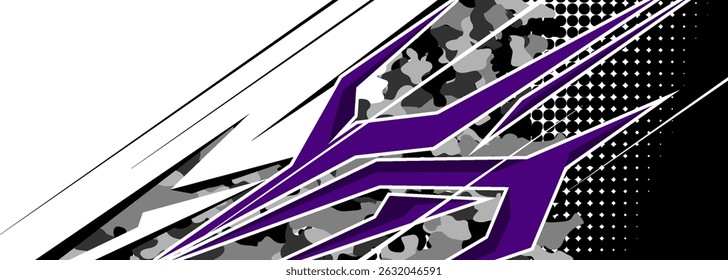 pick up truck and car decal design vector. abstract background livery for vehicle vinyl wrap