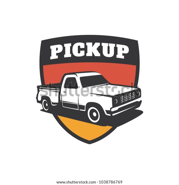 Pick up truck car\
vector logo template