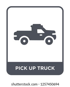pick up truck icon vector on white background, pick up truck trendy filled icons from Mechanicons collection, pick up truck simple element illustration