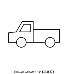 pick up truck icon vector template