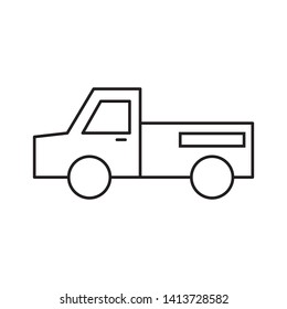 pick up truck icon vector template