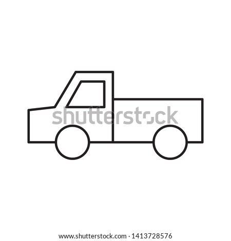 pick up truck icon vector template