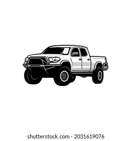 pick up truck isolated vector best for illustration or logo design