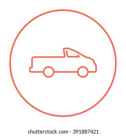 Pick Up Truck Line Icon.