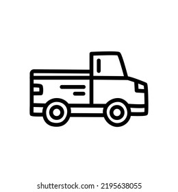 pick up truck line icon illustration