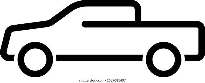 Pick up truck line icon. modern car. transportation concept. flat design
