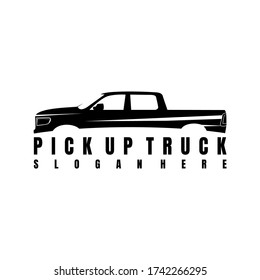 pick up truck logo design vector