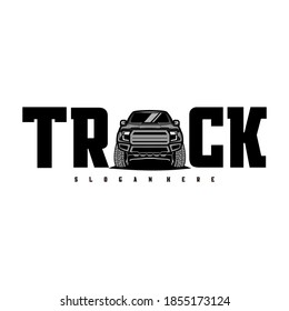 pick up truck logo design vector	