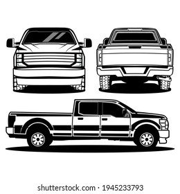 Pick Up Truck Logo Design Vector