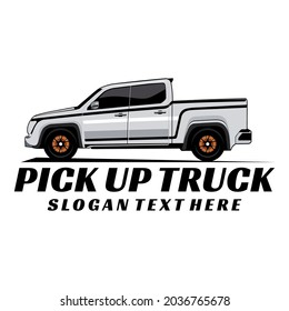 pick up truck logo design vector