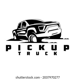 pick up truck logo design vector