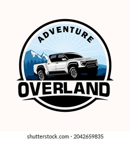 pick up truck logo design vector