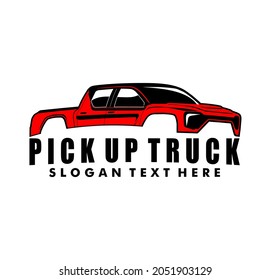 pick up truck logo design vector