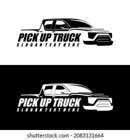 pick up truck logo design vector	