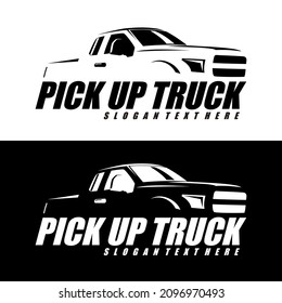 pick up truck logo design vector
