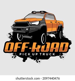 pick up truck logo design vector