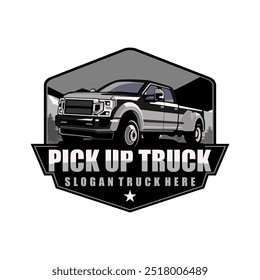 pick up truck logo design vector	