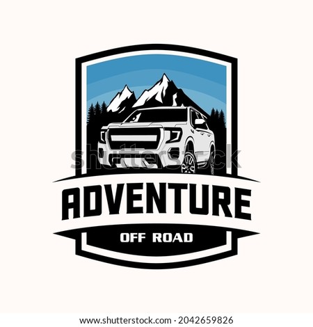 pick up truck logo design vector
