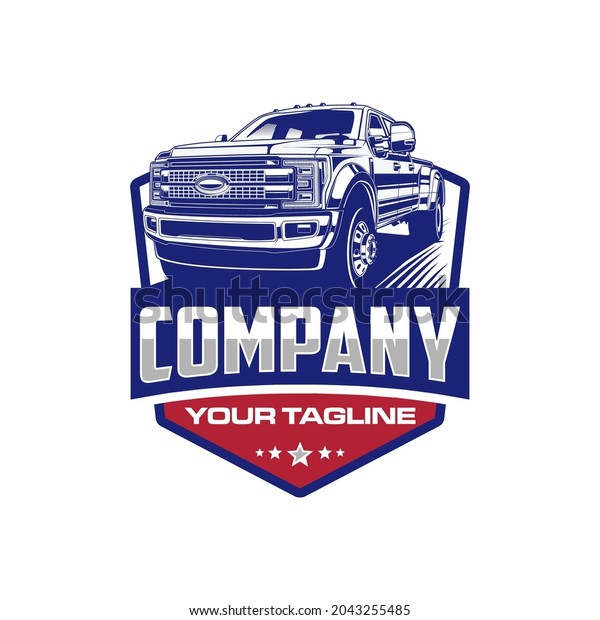 pick up truck logo
emblem logo template