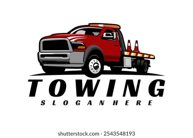 pick up truck logo illustration design vector