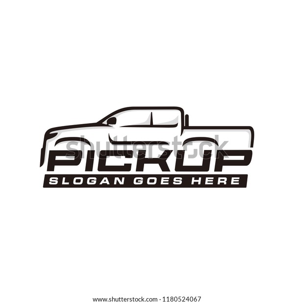 Pick up truck, truck logo\
template