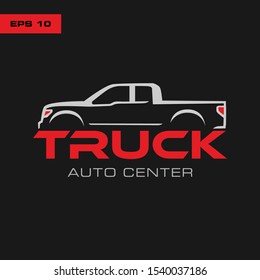 Pick up truck, truck logo template
,abstract design concept automotive topics ,car service ,vector logo design template