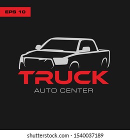 Pick up truck, truck logo template
,abstract design concept automotive topics ,car service ,vector logo design template