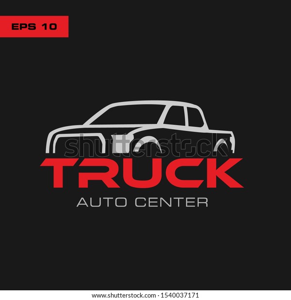 Pick up\
truck, truck logo template\
,abstract design concept automotive\
topics , car service ,vector logo design\
template