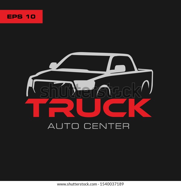 Pick up\
truck, truck logo template\
,abstract design concept automotive\
topics ,car service ,vector logo design\
template