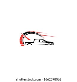 Recoge la plantilla de logotipo de coche y coche. ilustración vectorial sobre fondo blanco.