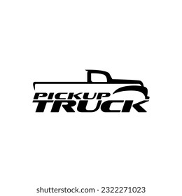 Pick Up Truck Logo Template Vector