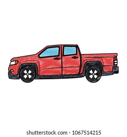 Pick up truck scribble