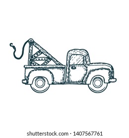 Tow Truck Hand Drawn Images Stock Photos Vectors Shutterstock