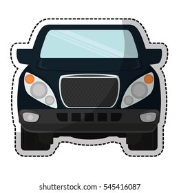 pick up truck vehicle icon over white background. colorful design. vector illustration