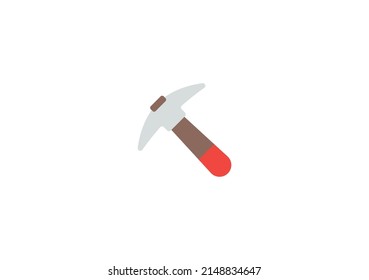 Pick Vector Isolated Emoticon. Pickaxe Icon